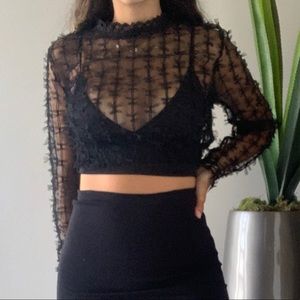 MESH LONG SLEEVE TOP